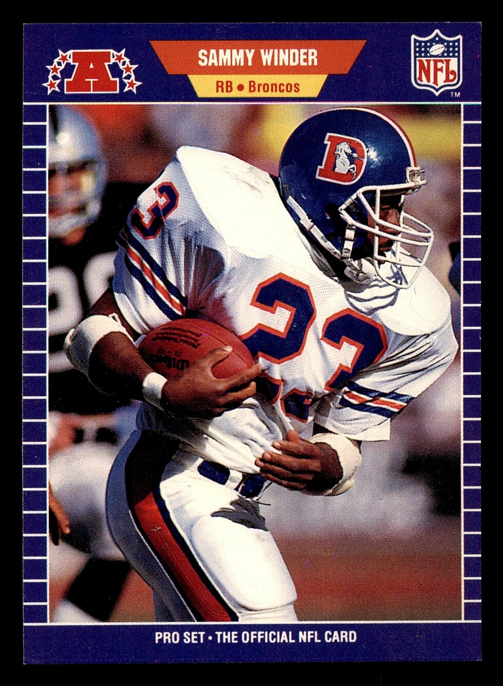 1989 Pro Set #113 Sammy Winder Card
